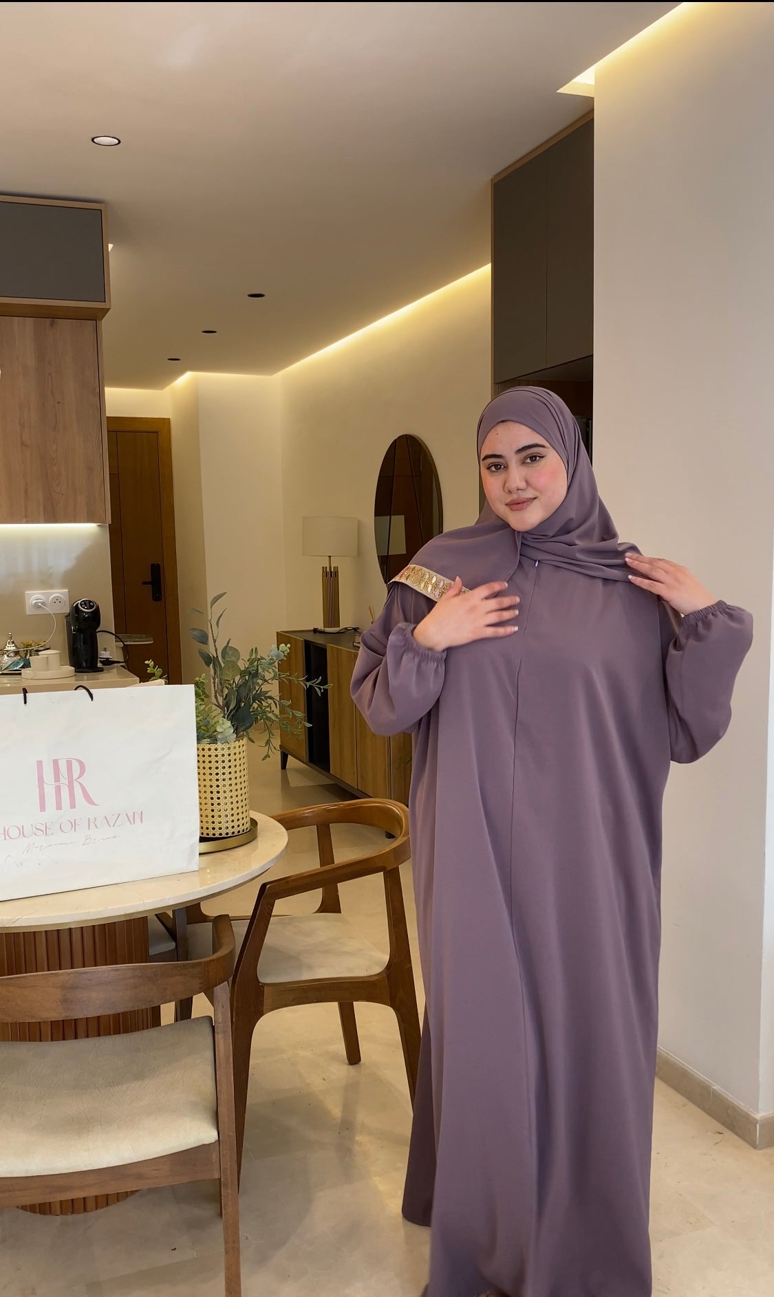 Abaya maysa | VIOLET FONCÉE - House of razan