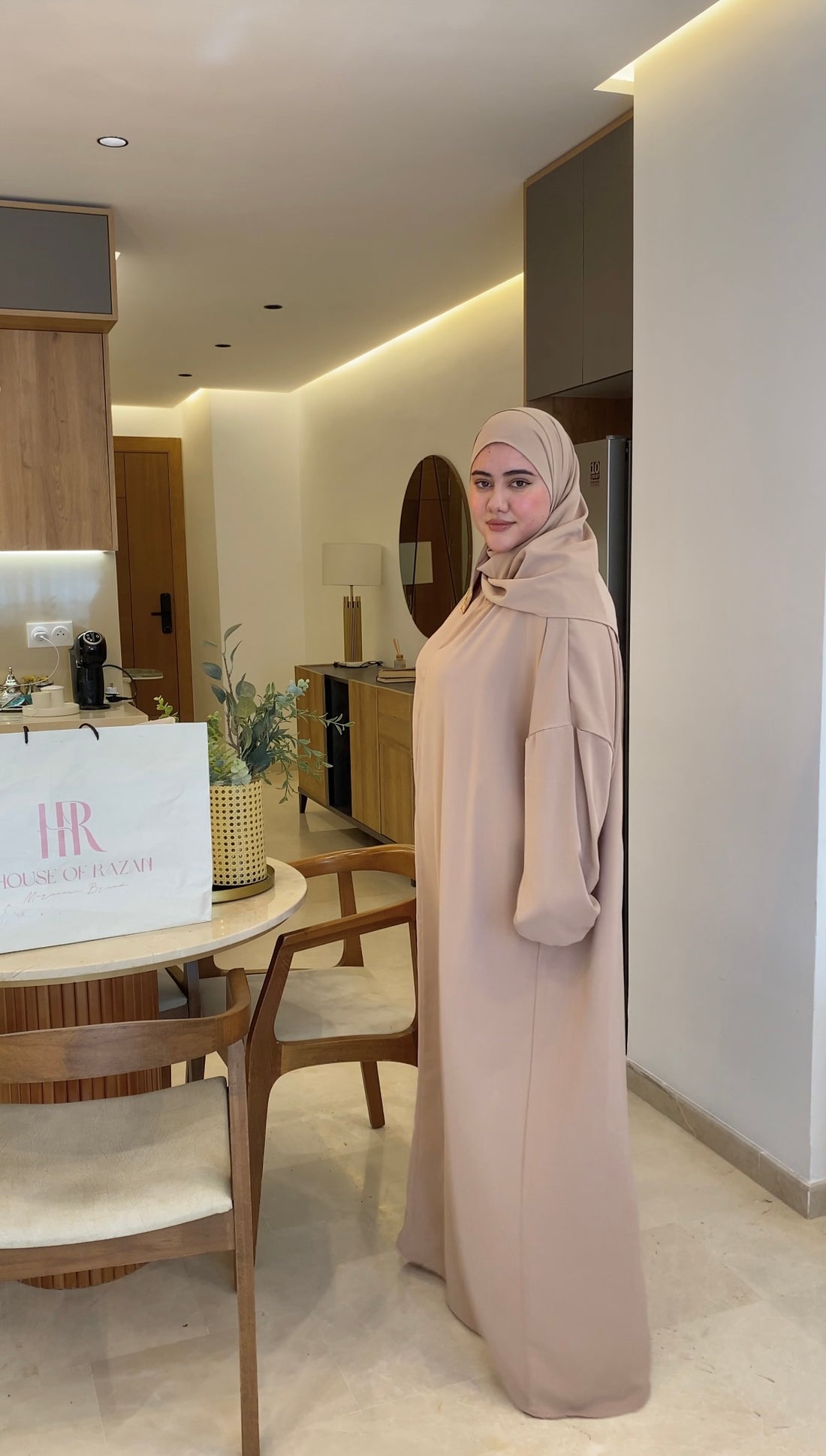 Abaya maysa | Beige Clair - House of razan