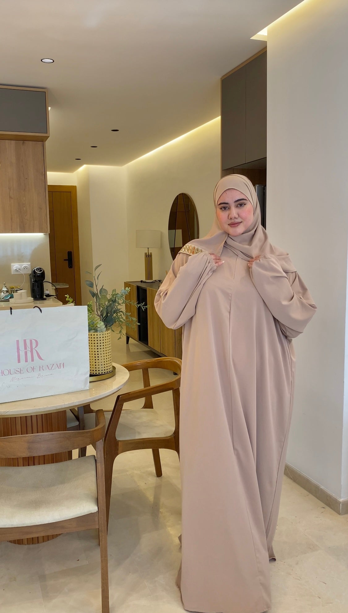Abaya maysa | Beige Clair - House of razan