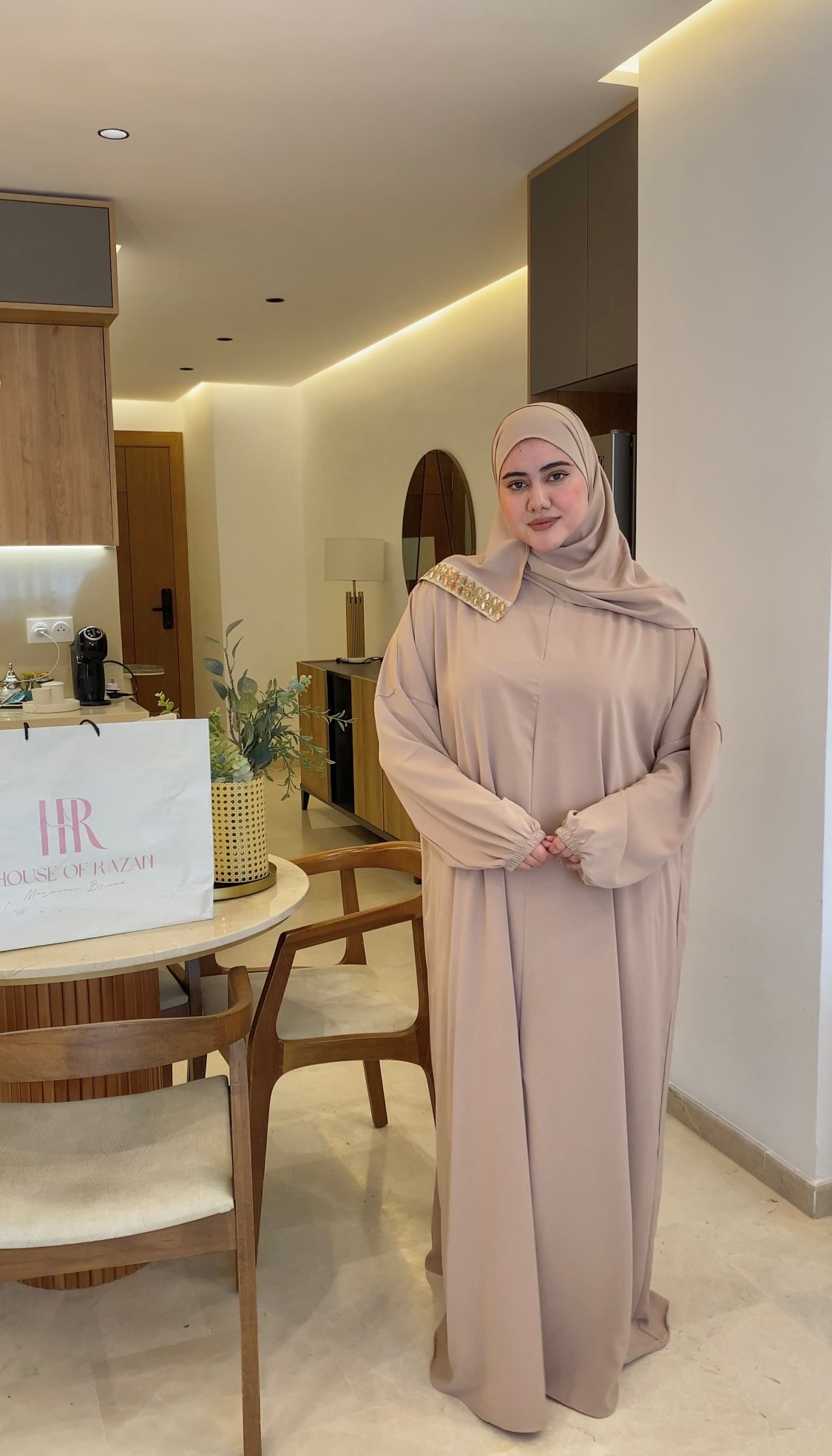 Abaya maysa | Beige Clair - House of razan