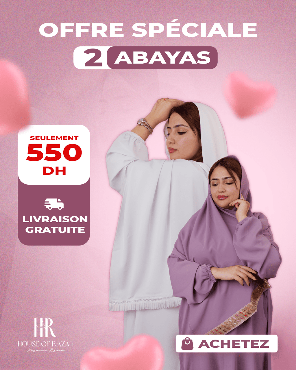 Lot de 2 Abayas Élégantes - House of razan